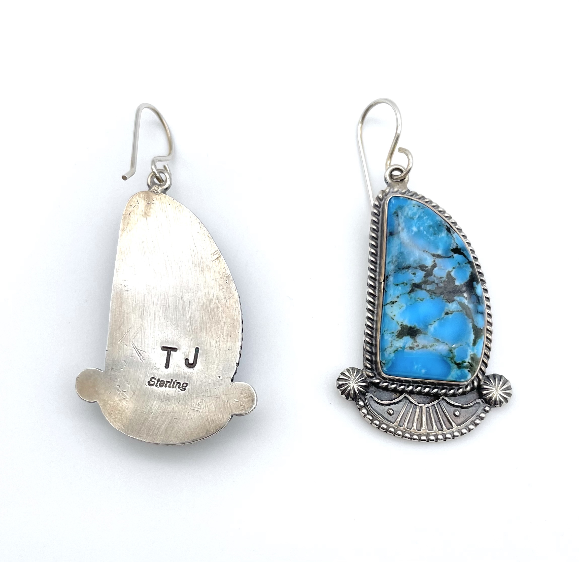 Kingman Turquoise Earrings Native Jewelry Gallery